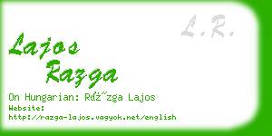 lajos razga business card